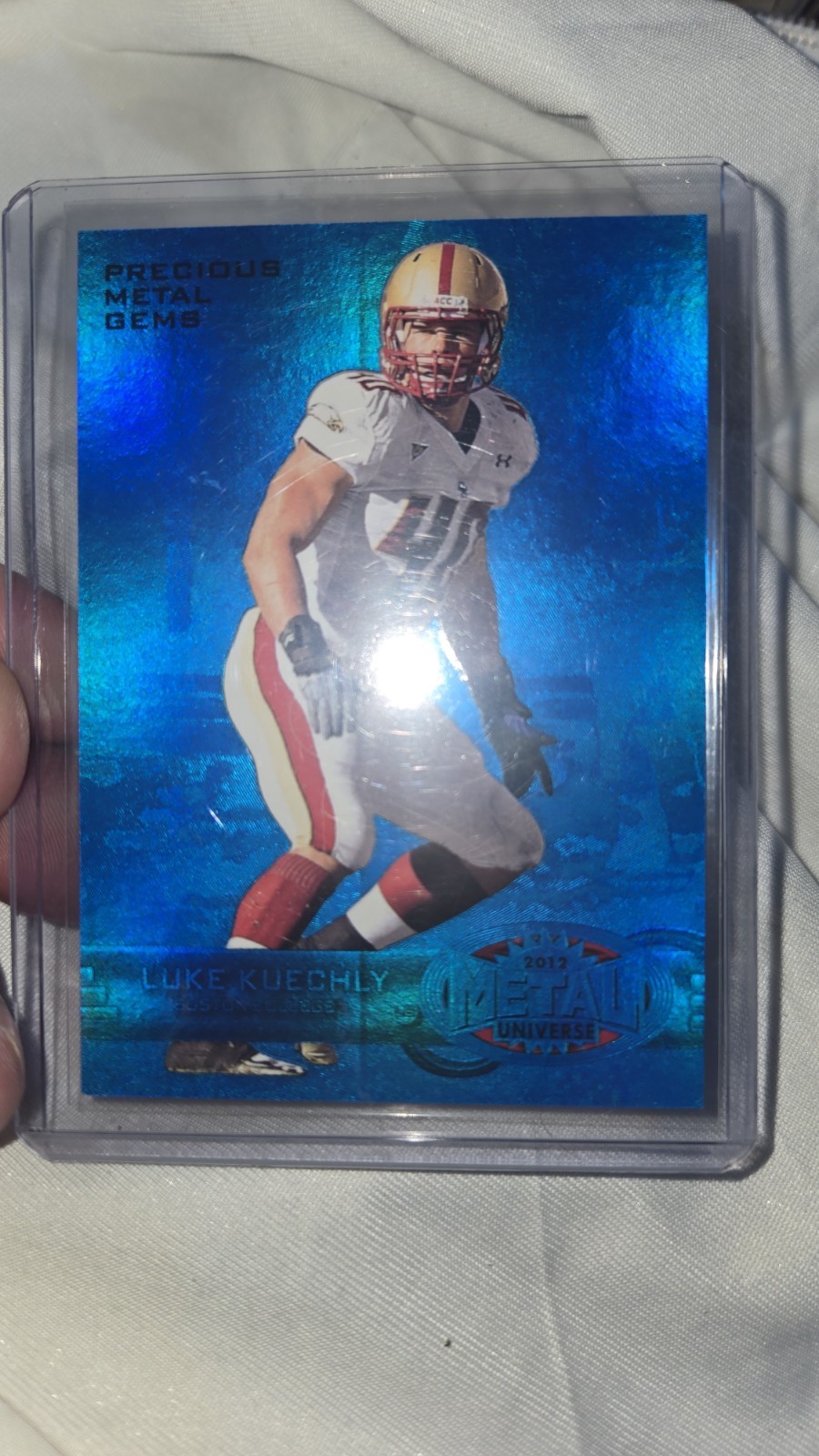 Luke Kuechly Fleer Retro Metal #M78 Precious Metal Gems-Blue