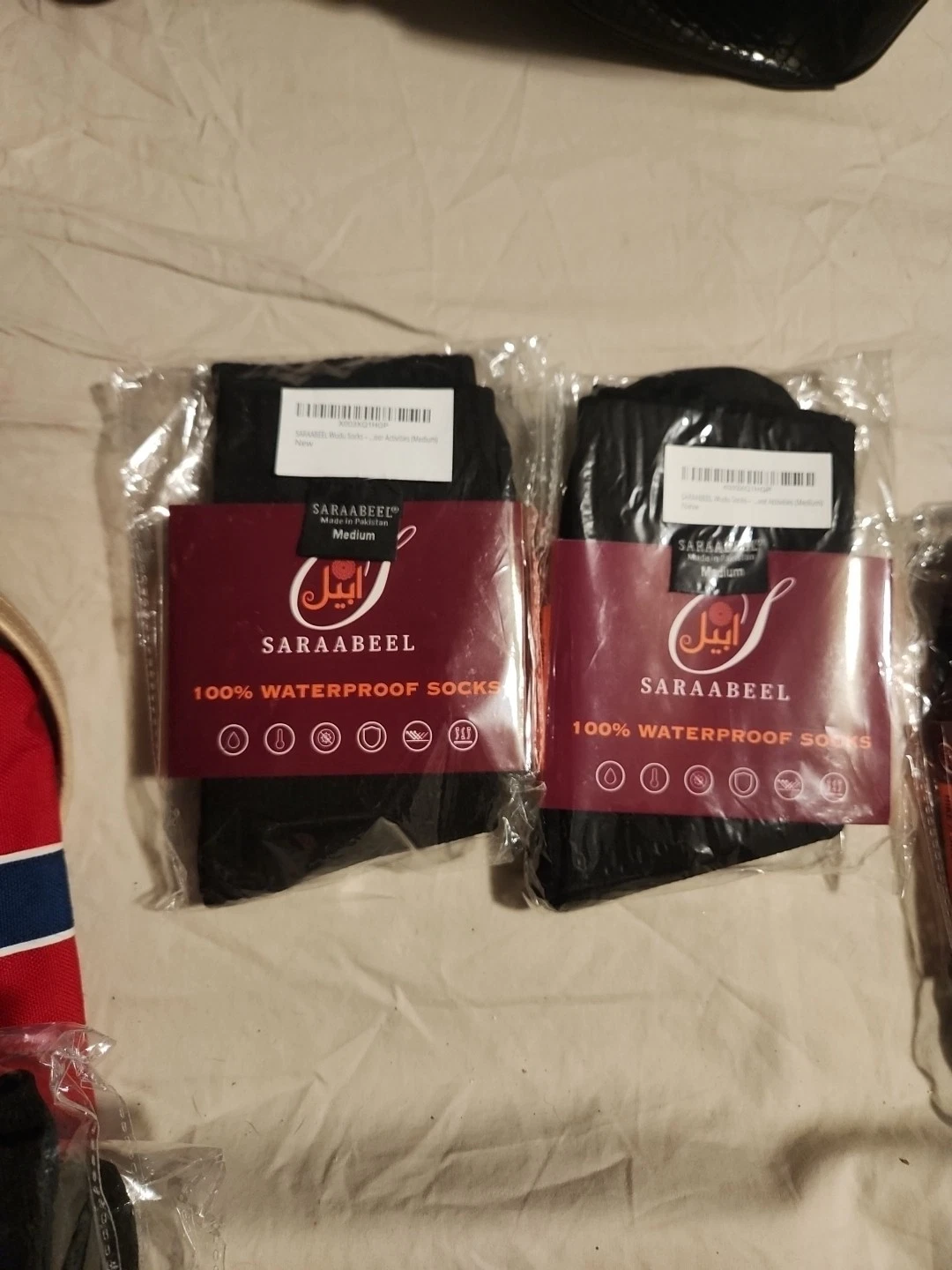 2 Pairs Of Saraabeel Wudu WaterProof Socks SzM