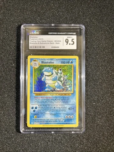 2023 Pokémon Blastoise HOLO 003/034 MINT+ CGC 9.5 🤩