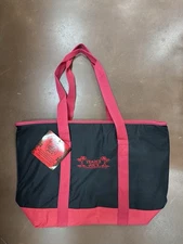 Trader Joe’s Insulated Black Red Reusable Shopping Tote Bag 