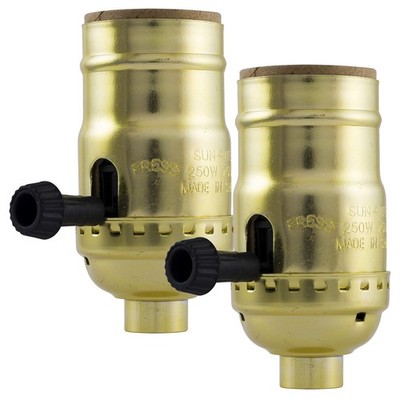 3-Way Lamp Socket, Medium Base, Turn for Low-Medium-High Light Settings, Repair