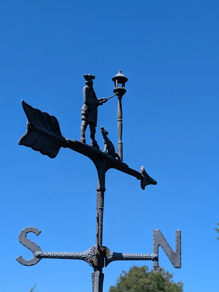 ANTIGUO FAROL VINTAGE PERRO VELETA VELETA 34”x 24” VER FOTOS Foto 2 de 4