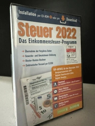 Aldi Steuerprogramm Einkommensteuer 2022 Steuer CD Neu verschweißt in OVP ELSTER