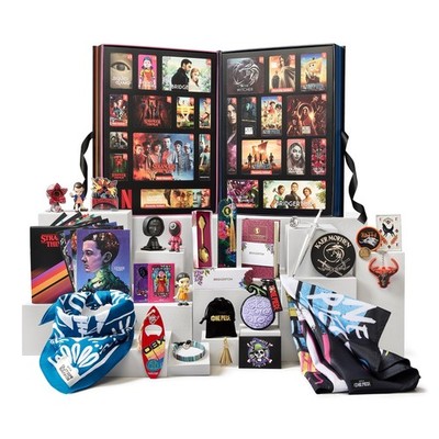 YuMe Netflix Gift Box- 2026 Calendar with 24 Collectibles- from 7 Iconic Series