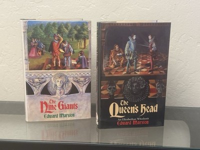 The Queen s Head (1988) & The Nine Giants (1991) *SIGNED* by Edward Marston HCDJ