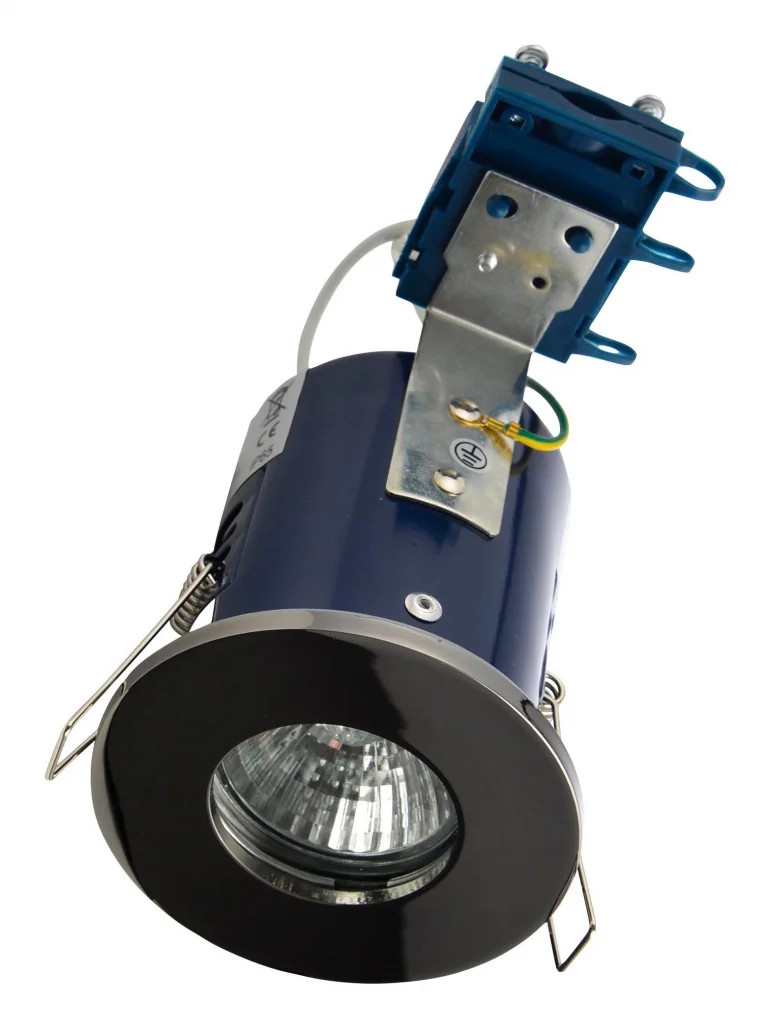 Downlight Black Yate Fixed IP65 Chrome Electralite ELA-27467-BCHR