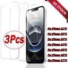 3X Tempered Glass Screen Protector Full Cover For iPhone 16 15 14 13 12 11 Pro