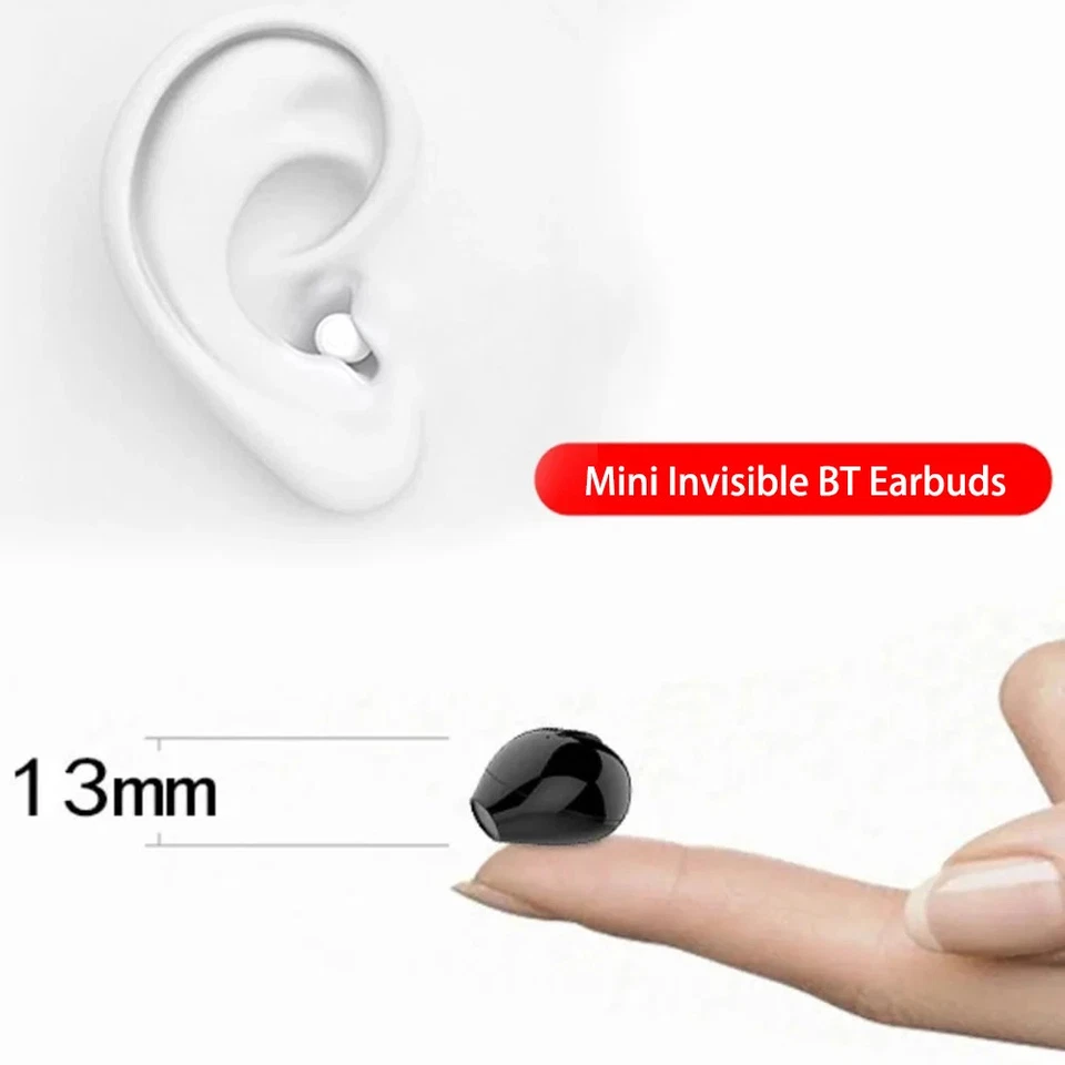 Mini Auriculares Invisibles Bluetooth 5.3 Inalámbricos TWS Auriculares con Micrófono Cancelación de Ruido - Imagen 3 de 4