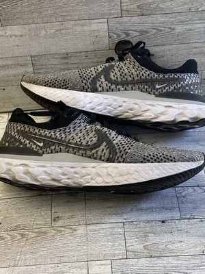 Nike React Infinity Run Flyknit 3 Men's Size 14 Running Shoes Gray Black