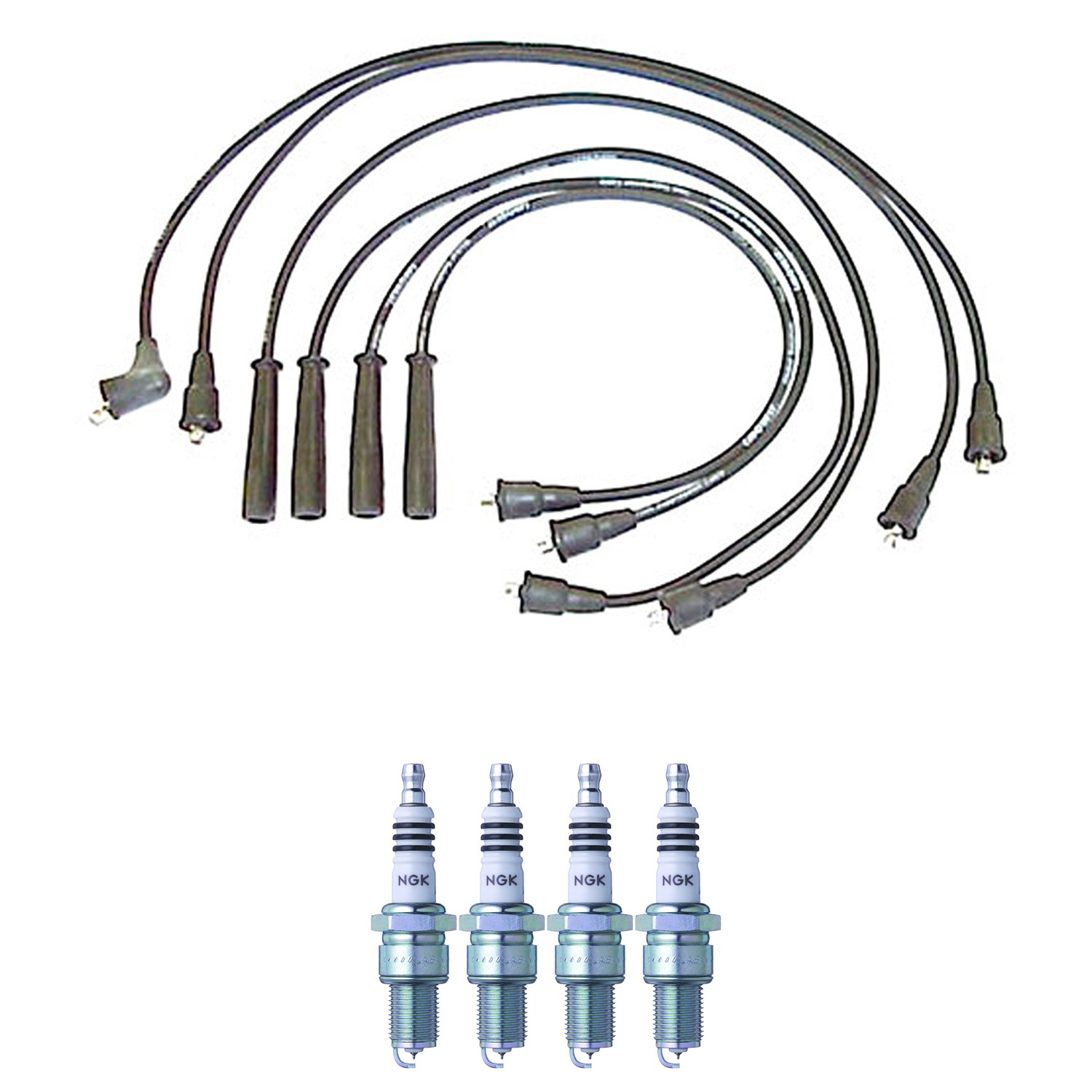 Denso Ignition Wires and NGK Spark Plugs Kit for Alfa Romeo GTV 67-68 1.6L L4