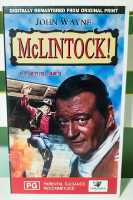 McLintock Featuring John Wayne! Digitally Remastered VHS
