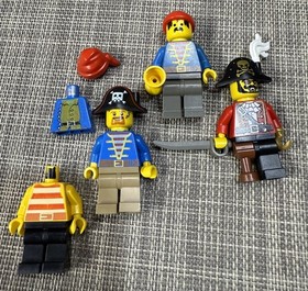 LEGO Pirates Black Seas Barracuda (6285) - Lot of Pirate Mini Figures 