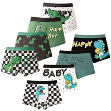 Multipack Dinosaur Pattern Athflow Style Boys Boxer Briefs Cotton Kids Boxer New