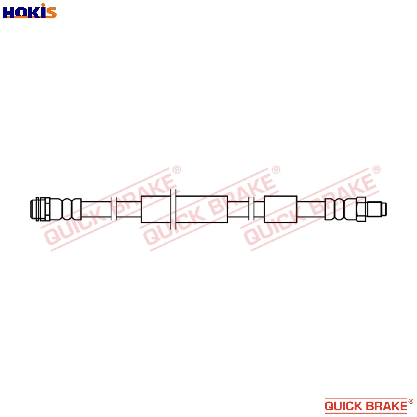 BRAKE HOSE 32.217 FOR MERCEDES-BENZ M 276.825 3.0L M 276.954 3.5L 6cyl SL 8cyl