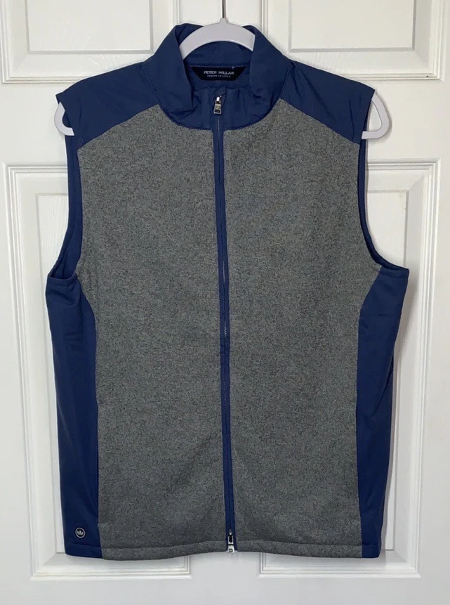 Peter Millar Vest Mens Medium Gray Blue Full Zip Crown Crafted Cambridge Stretch
Opens in a new wind