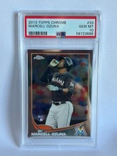2013 TOPPS CHROME #33 MARCELL OZUNA ROOKIE PSA 10 GEM MINT RC