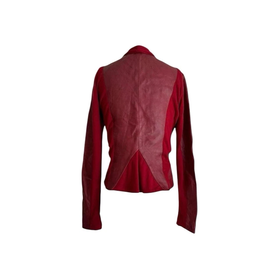 Chaqueta Suéter Tejida Cuero Genuino No. 61134 de Bagatelle Foto 3 de 4