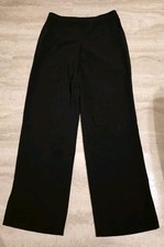 ST JOHN Women's Diana Pants Size 8 Black Straight Leg minimalist designer