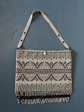 Stunning Antique Vintage Flapper 1920s Art Deco Beaded Evening Purse Silver