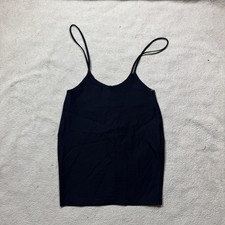 Windsor Dress Womens XL Black Spaghetti Strap Bodycon Mini Zip Back Made in USA