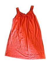 Vintage Lorraine Lingerie Nightgown Short Silky Nightie Coral