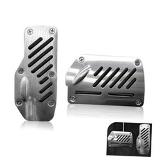Car Pedal Covers, Anti-slip Brake Accelerator Pad, Alloy Anti 2 PCS Black