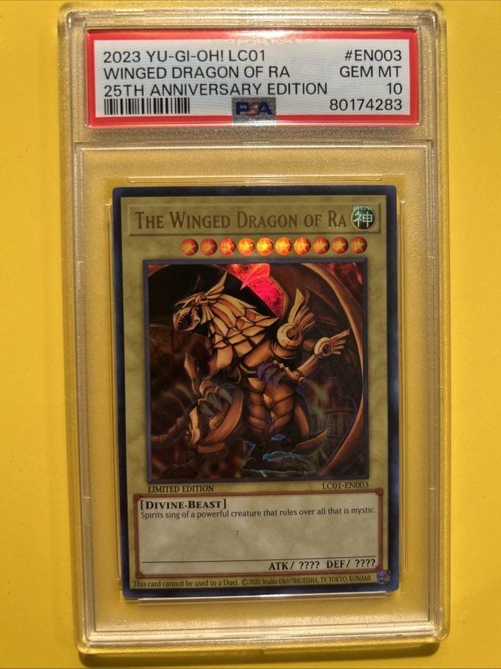 YuGiOh THE WINGED DRAGON OF RA #LC01-EN003🔥PSA 10🔥LIMITED ED-2023 ULTRA RARE - Image 3 of 4