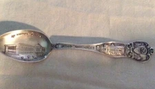 CHICAGO SOUVENIR SPOON BY MECHANICS STERLING CO., ART INSTITUTE IN BOWL