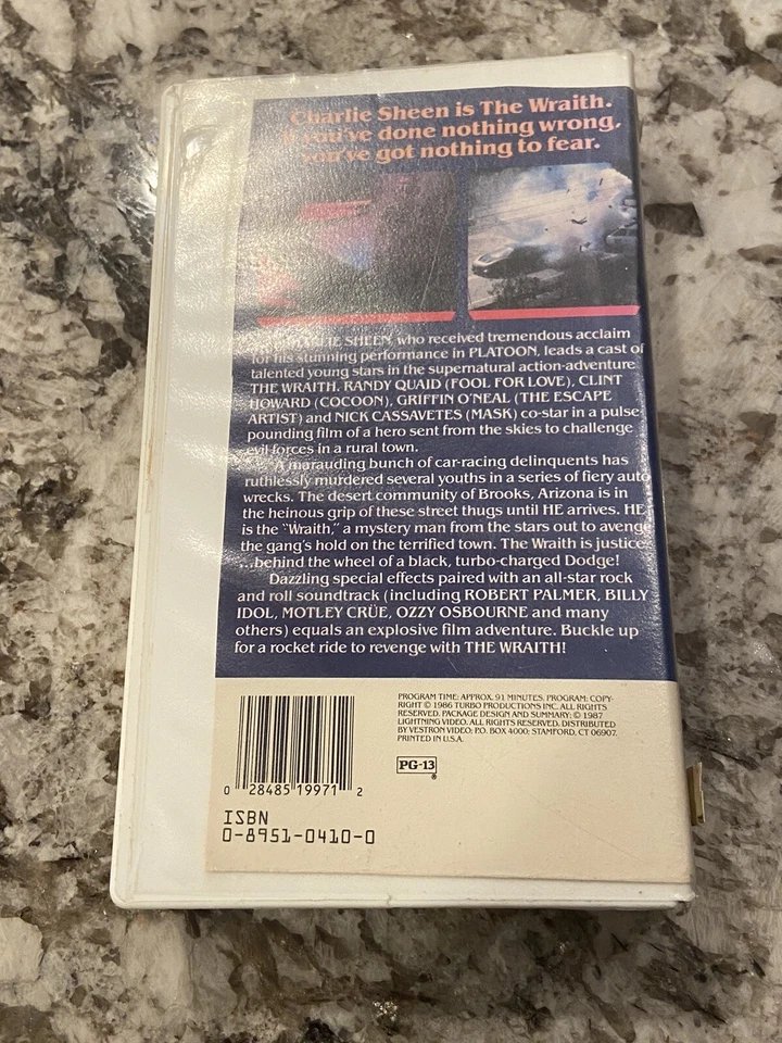 Vintage 1986 WRATH Charlie Sheen 80s Rock Sci-Fi VHS Cassette Tape Clamshell - Image 3 of 4