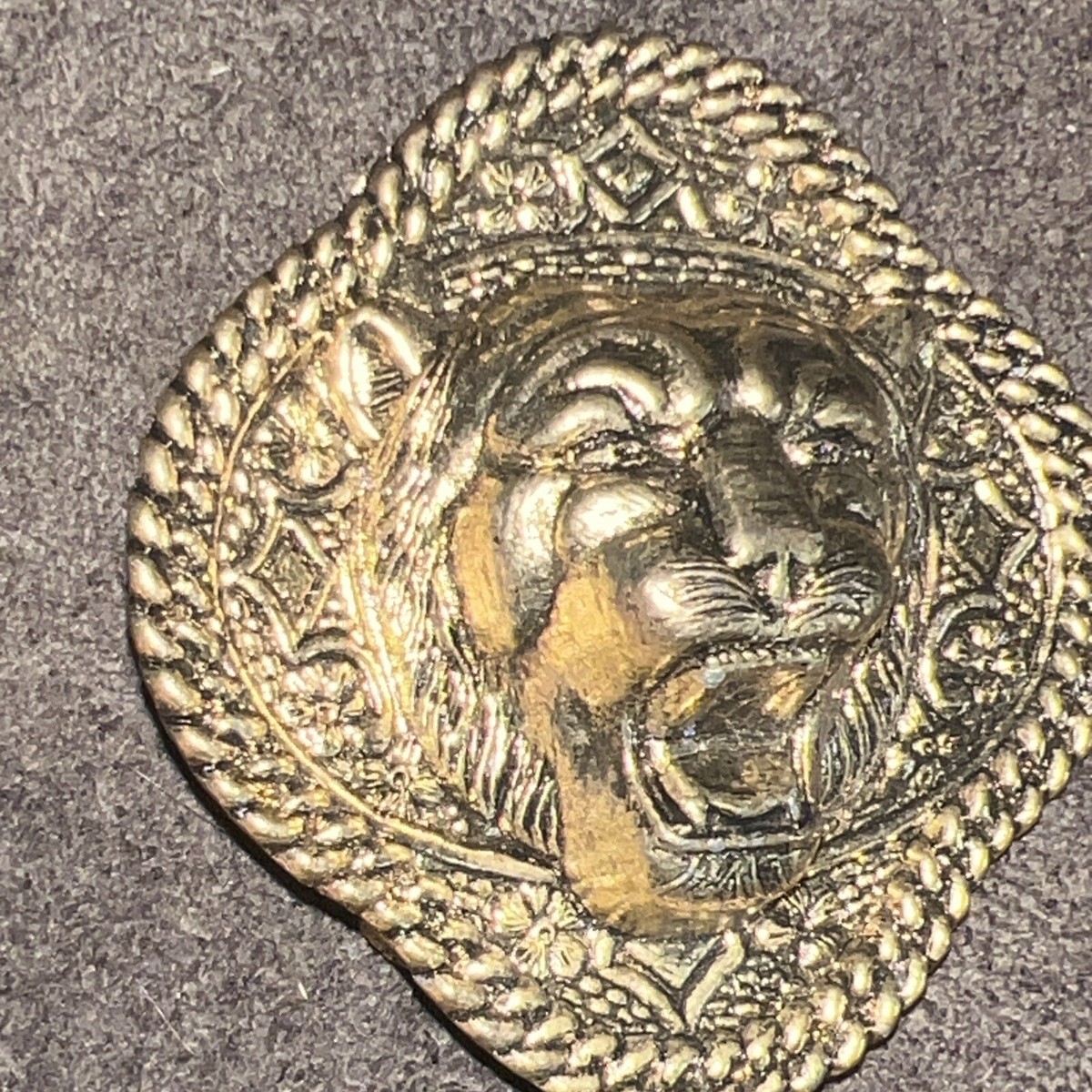 Gold Tone ROARING Lion
