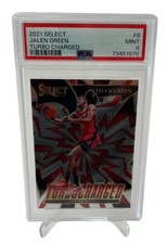 2021-22 Panini Select Jalen Green Turbo Charged Rookie PSA 9