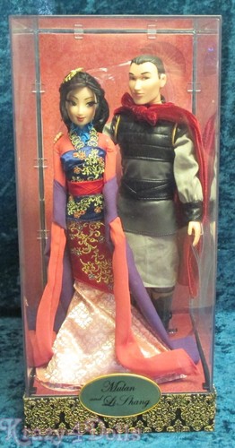 Disney Designer Fairytale Collection Doll Couple Princess Mulan and Shang New! - Picture 2 of 6