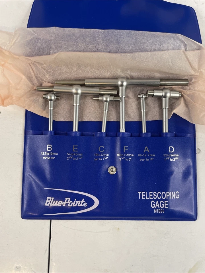 OEM Blue-Point Snap-On telescoping gauges 5/16" - 6" / 8mm - 150mm MTEE6 - Image 2 of 4