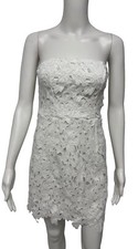 Forever 21 Women's Sleeveless White Lacey Short Ivory Formal Dress Size M