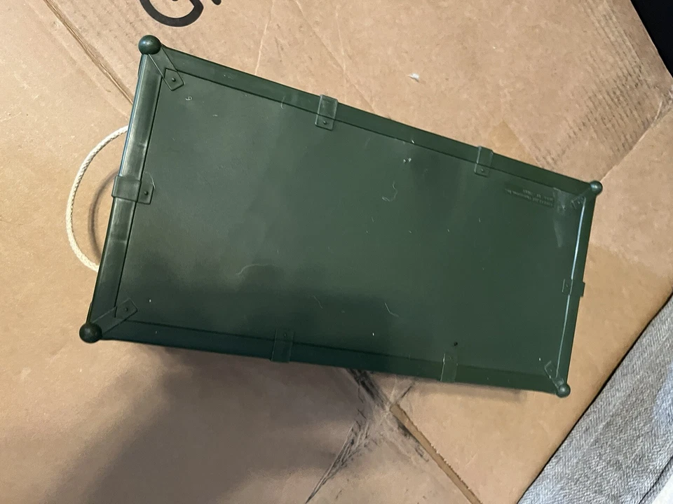 Armario GI JOE Vintage 1993 + Lote de figuras 1992 almacenamiento estuche de transporte verde Hasbro Foto 4 de 4