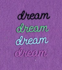 WEDDING WORDS DREAM die cuts scrapbook cards