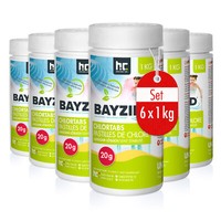 Chlortabs 20G Langsam 6 X 1 Kg Bayzid LöSlich Chlor Tabletten Pool Tabs