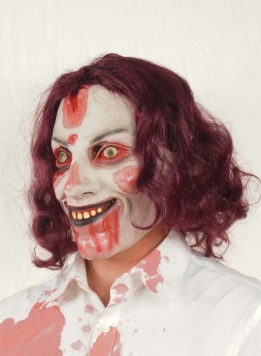 Evil Woman Halloween Mask Bloody scary rise Possessed Demonic Dead Girl - Picture 5 of 11