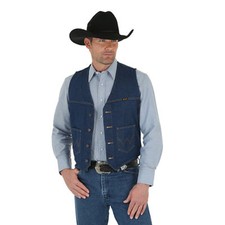 Wrangler Unlined Prewashed Denim Vest 74130PW