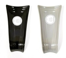 NEW PALATE & PLATE BLACK,GRAY CERAMIC RECTANGULAR SPOON REST HOLDER