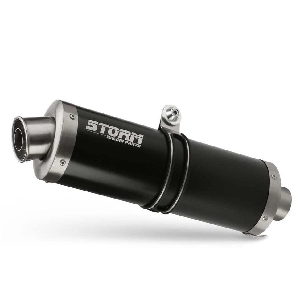 Pot D'Echappement Storm by Mivv noir Oval Acier Benelli Trk 502 2017 > 2026 - Photo 4/4