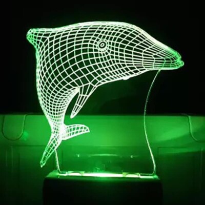 3d DOLPHIN night light
