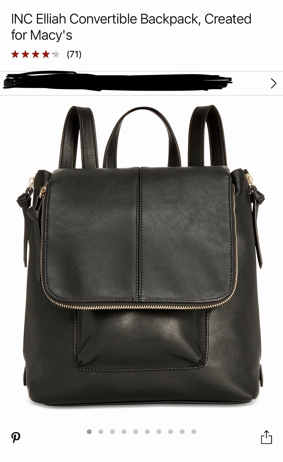 inc elliah convertible backpack