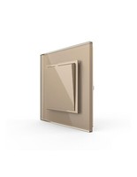Livolo Wechselschalter Lichtschalter Wandschalter Mit Glasrahmen Glasblende Gold