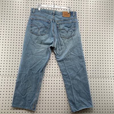 Vintage 90s Levis 501 Denim Jeans Mens 38x30 Fit 36x26 Button Fly