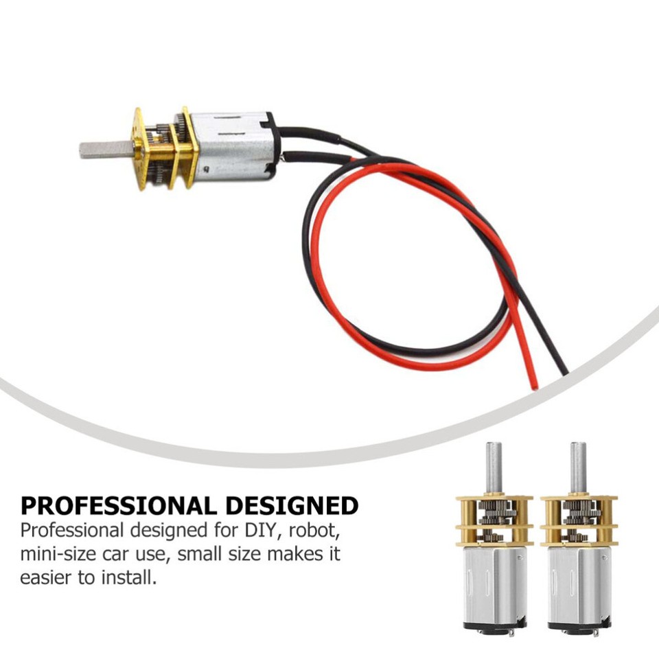 2 Pcs Micro Electric Motor Geared Metal Reduction Mini Dc Cute Lock