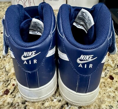 Nike Air Force 1 Mid Mens Midnight Navy Blue 315123-407 Size 9.5