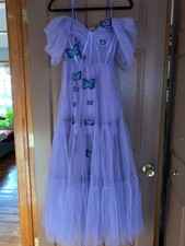 Purple tulle butterfly prom dress, corset top, new with tags (XS)