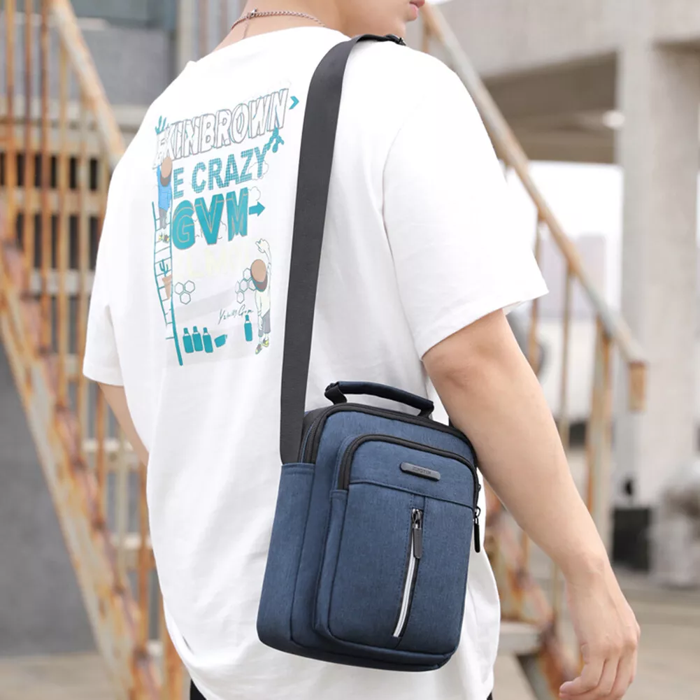 Mens blue cheap messenger bag
