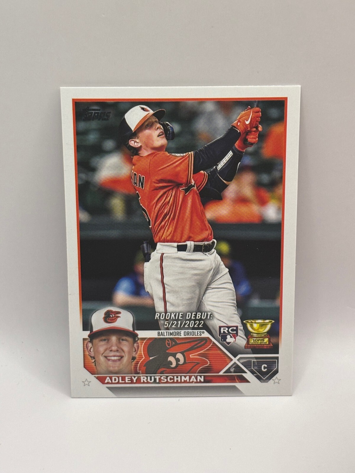 2023 Topps Update Adley Rutschman Rookie Debut #US180 Base Rookie Card